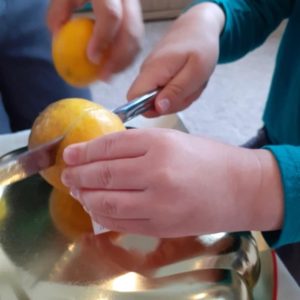 slicing lemons